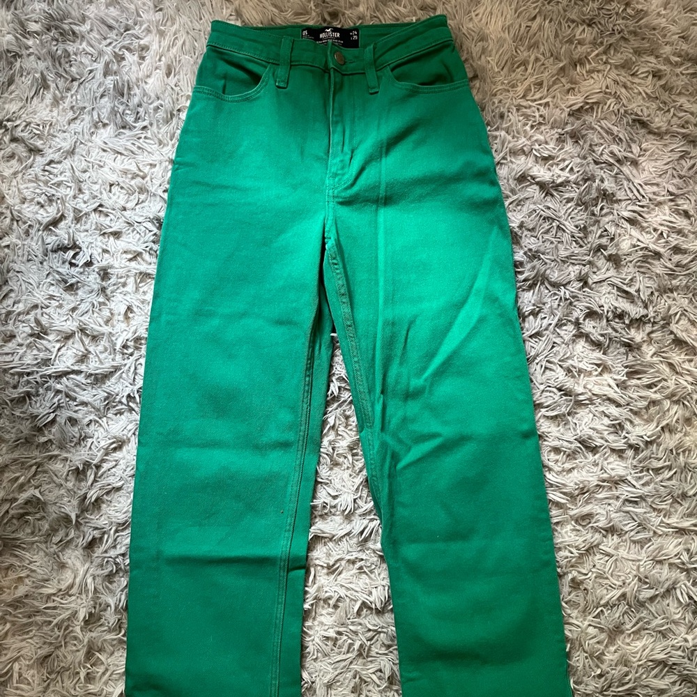 Hollister Green High-Rise Dad Jeans